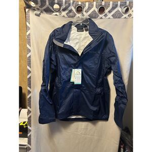 NWT Marmot Mens Pre Clip Rain Jacket Hood Arctic Navy Size Medium